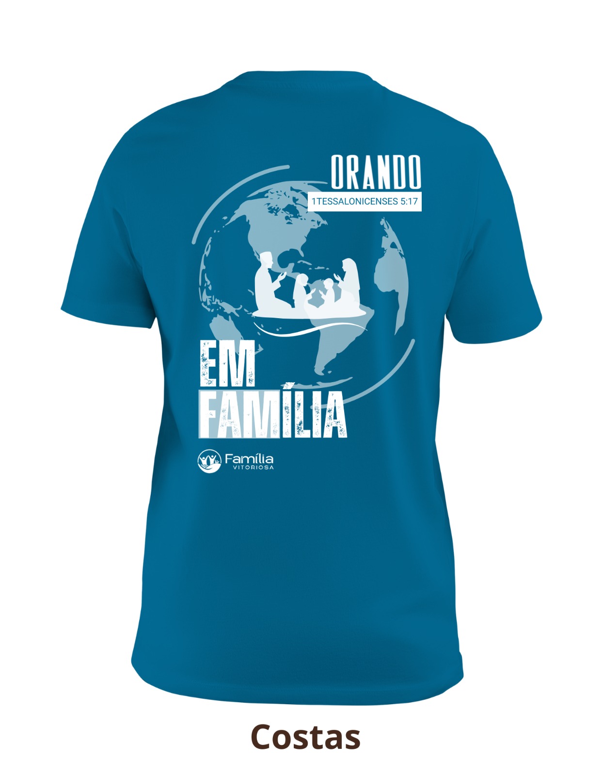 Camisa Azul Conferencia Familia verso