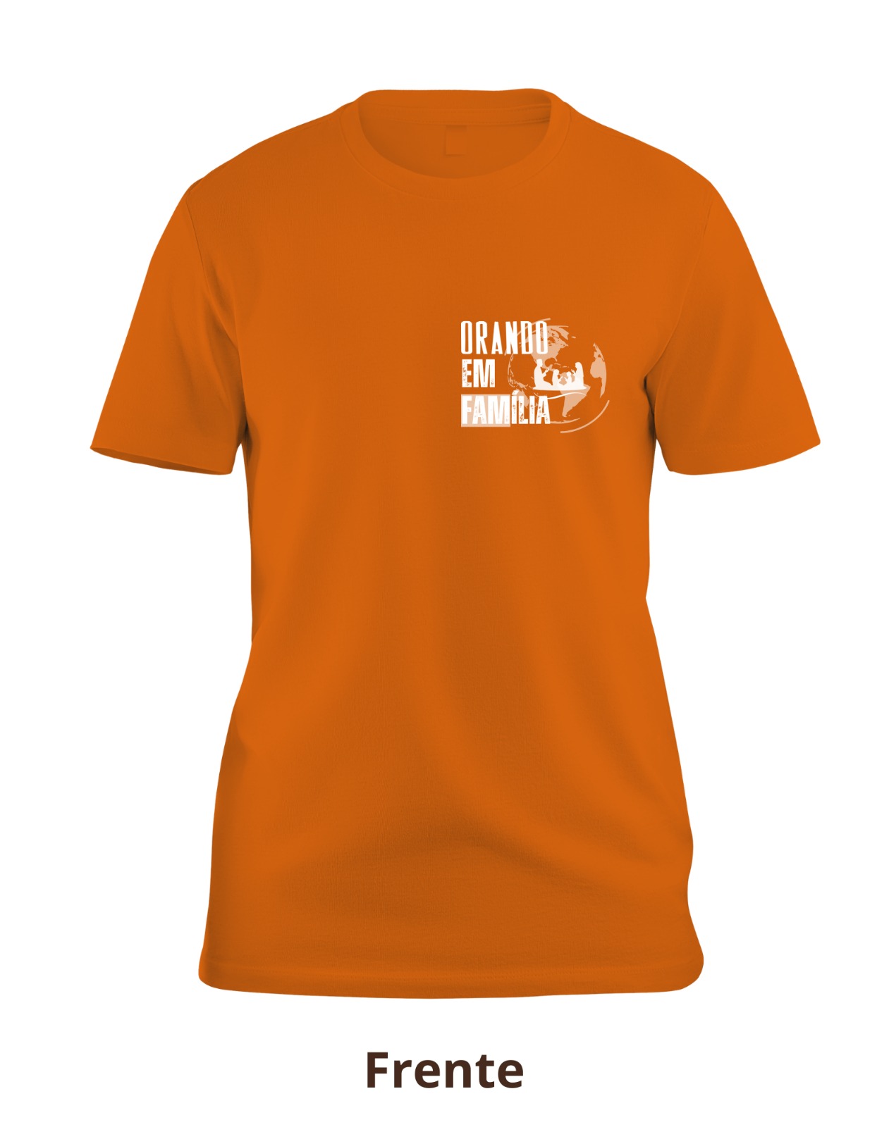 Camisa Laranja Conferencia Familia frente